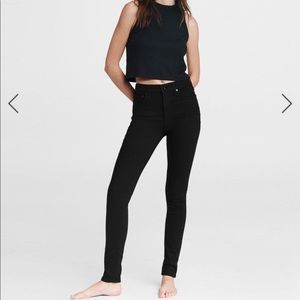 Rag& Bone High Rise Skinny Black Legging Jean